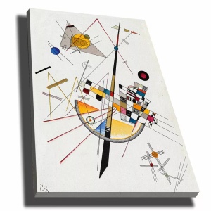 Tablou canvas Re-Bloom, model abstract, lemn/panza, multicolor, 70 x 100 cm