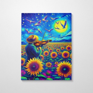 Tablou decorativ canvas, 50x70 cm, panza 100%, cadru lemn 100% grosime 3cm, multicolor - Verificat A · Re-Bloom - Img 2