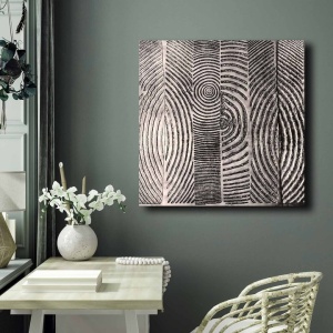 Tablou decorativ canvas, 70x70 cm, panza 100% grosime 2.8mm, cadru lemn pin 100%, gri/negru - Verificat A · Re-Bloom - Img 4