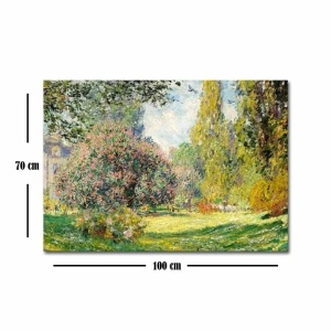 Tablou decorativ canvas Claude Monet model peisaj 70x100 cm, panza 100%, cadru lemn 3 cm, multicolor - Verificat A · Re-Bloom - Img 3