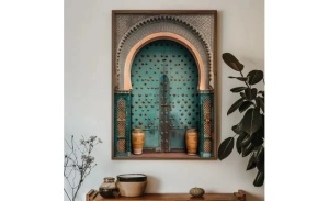 Tablou decorativ MDF/lemn pin, 35x47x3.5 cm, MDF 3mm, cadru lemn pin 100%, imprimare UV, multicolor - Verificat A · Re-Bloom