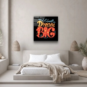 Tablou decorativ Re-Bloom, Dream Big, sticla temperata, multicolor, 80 x 80 cm - Img 2