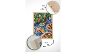Tablou decorativ Re-Bloom, lemn masiv/hartie, multicolor, 33 x 48 cm - Img 2