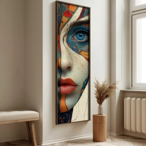 Tablou decorativ Re-Bloom, MDF/lemn masiv, multicolor, 40 x 120 x 3,5 cm - Img 2