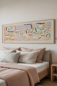 Tablou decorativ Re-Bloom, MDF/lemn masiv, multicolor, 50 x 120 cm, Resigilat, Grad B - Img 4