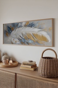 Tablou decorativ Re-Bloom, model pana, MDF/lemn masiv, multicolor, 50 x 120 cm - Img 3