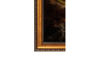Tablou decorativ Re-Bloom, model peisaj, panza/lemn, multicolor, 50 x 70 cm - Img 3