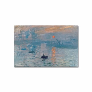 Tablou decorativ Re-Bloom, panza/lemn, albastru/negru/portocaliu, 45 x 70 cm