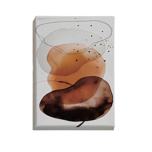 Tablou decorativ Re-Bloom, panza/lemn, multicolor, 50 x 70 cm