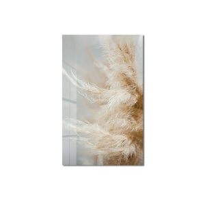 Tablou decorativ Re-Bloom, sticla temperata, bej/gri, 30 x 40 cm