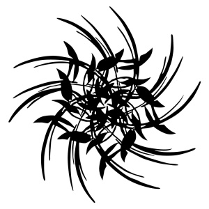 Tanelorn decoratiune perete Leaves, metal, 69x70 cm, negru - Verificat A · Re-Bloom