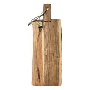 Tocator dreptunghiular cu maner din lemn natural de Acacia, Bonfesto®, 65 x 25 x 1.5 cm, Resigilat, Grad A