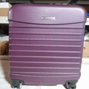 Troler cabina avion, Model Line, 4 roti duble cu rotatie 360°, maner telescopic, cifru, 55 x 36 x 20 cm, ABS, mov, Resigilat, Grad A - Img 6