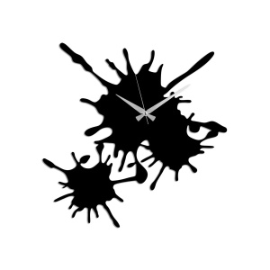 Wallxpert ceas de perete decorativ, metal 100% grosime 1.5mm, 49x49 cm, mecanism AA, 0.431 kg, negru - Verificat A · Re-Bloom