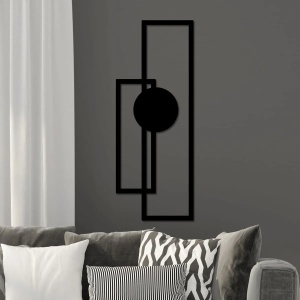 Wallxpert decor de perete din metal, 32x85 cm, grosime 1.5mm, 0.83 kg, design modern, negru - Verificat A · Re-Bloom - Img 4