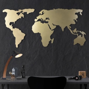 Wallxpert decor de perete din metal 60x120 cm, grosime 2mm, design modern, auriu - Verificat A · Re-Bloom - Img 3