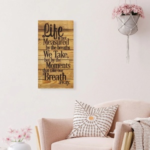 Wallxpert decor de perete lemn masiv, 30x3x58 cm, grosime 3cm, nuc/negru - Verificat A · Re-Bloom - Img 3