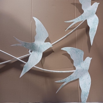 Wallxpert decor de perete metal pictat manual, 70x42 cm, grosime 1.5mm, albastru - Verificat A · Re-Bloom - Img 6