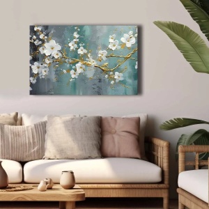 Wallxpert tablou decorativ canvas, 45x70 cm, panza 100% grosime 2.8mm, cadru lemn pin 100%, multicolor - Verificat A · Re-Bloom - Img 2
