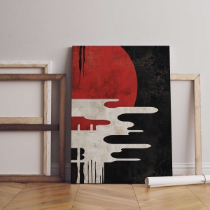 Wallxpert tablou decorativ canvas 50x70 cm, panza 100%, rama lemn 100% 2x3 cm, multicolor - Verificat A · Re-Bloom - Img 3