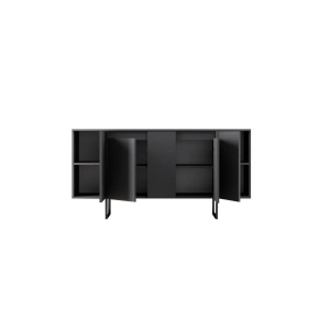 Woody Fashion consola, PAL melaminat 18mm + picioare metalice, 160x35x80 cm, antracit - Verificat A · Re-Bloom - Img 5