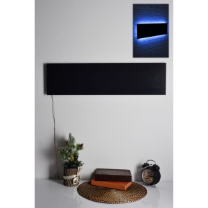 Xmas decoratiune de perete cu LED, 75x20 cm, MDF 2.7mm, 60 LED-uri, adaptor 12V 1A, cablu 375 cm, albastru - Verificat B · Re-Bloom - Img 5