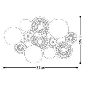 Accesoriu decorativ de perete din metal Re-Bloom, 82 x 50 x 5 cm, handmade, 1,2 kg, Resigilat, Grad A - Img 4