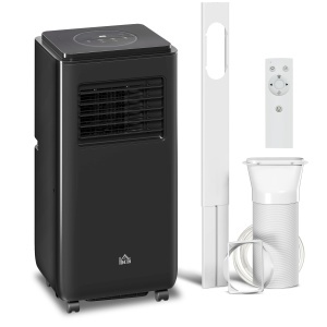 Aer conditionat portabil, ABS/otel, 33x28x70.4 cm, 950W/9000BTU, 5 moduri/3 viteze, dezumidificare 24L/zi, acoperire 12-33m², agent R32, ≤53dB, cablu 1.8m, telecomanda inclusa, negru - Verificat A · Re-Bloom