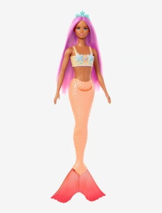 Barbie papusa Sirena Touch of Magic, par roz, coada portocalie, cu bentita - Verificat A · Re-Bloom - Img 2