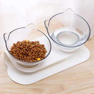Bol dublu ortopedic anti-varsaturi pentru hrana animalelor ZoneYan, plastic, 27,5 x 13,5 cm - Img 3