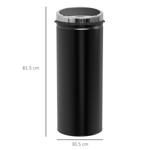 Cos de gunoi automat Re-Bloom, cu senzor si infrarosu, ABS/otel inoxidabil, negru/argintiu, 30,5 x 30,5 x 81,5 cm, 50 L, Resigilat, Grad A - Img 3