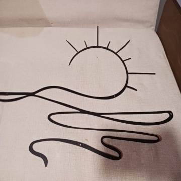 Decor de perete din metal 55x44 cm, metal 100% grosime 1.2mm, negru - Verificat B · Re-Bloom - Img 6