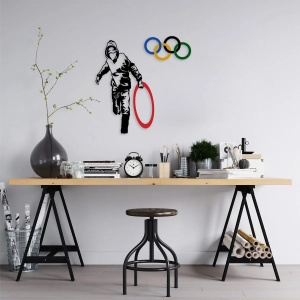 Decor de perete Re-Bloom, metal, multicolor, 62 x 61 cm - Img 4