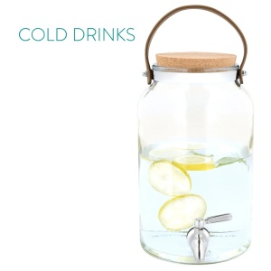 Dozator bauturi universal, sticla, robinet inox, 5.6L, Transparent - Verificat B · Re-Bloom - Img 4