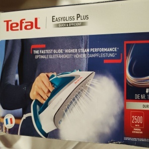 Fier de calcat Tefal EasyGliss Plus FV5718E0, 2500W, jet de abur 195 g/min, abur variabil 0-45 g/min, rezervor apa 270 ml, talpa Durilium AirGlide, functie calcare verticala, autosteam, antipicurare, alb & turcoaz, Resigilat, Grad B - Img 2