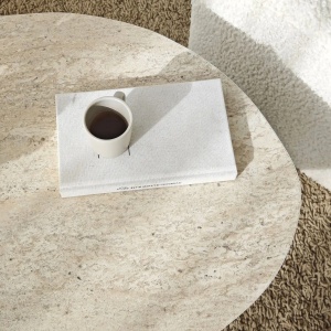 Hanah Home masuta de cafea, PAL melaminat, travertin, 105x65x35cm, Travertin - Verificat A · Re-Bloom - Img 4