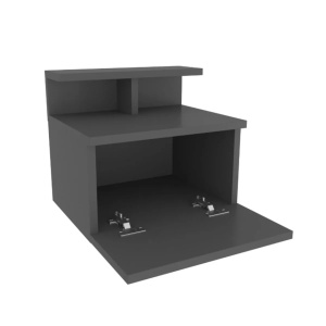 Hanah Home noptiera, PAL melaminat 18mm, 39.8x31.9x35 cm, antracit - Verificat A · Re-Bloom - Img 4