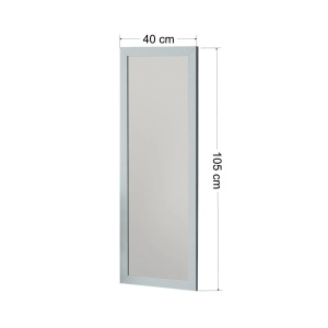 Hanah Home oglinda de perete, MDF 100%, 40x105x2 cm, montare perete, alb - Verificat A · Re-Bloom - Img 5