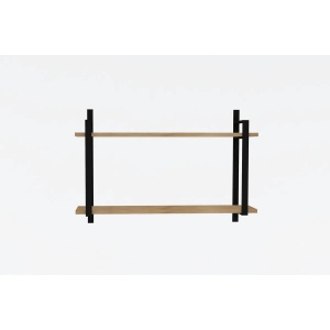 Hanah Home raft de perete, PAL melaminat 18mm, 90x22x60 cm, raft 36.2cm, nuc/negru - Verificat A · Re-Bloom