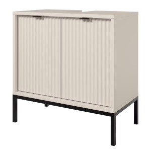 Juvara dulap pentru chiuveta 60x60x32 cm, 2 usi, 1 raft, fata MDF ambutisata, PAL, casmir - Verificat A · Re-Bloom