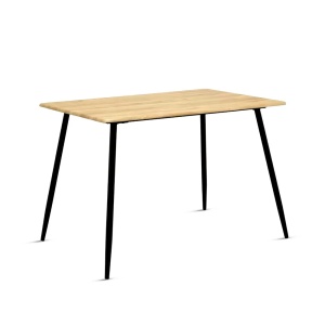 Kiwari Brik masa dining/birou, MDF/metal, 110x70x75cm, 10.1kg, capacitate 30kg, stil contemporan, lemn natural/negru - Verificat A · Re-Bloom