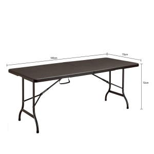 Kiwari Event masa plianta HDPE, cadru metalic ranforsat, 180x75x72cm, Maro - Verificat A · Re-Bloom - Img 6