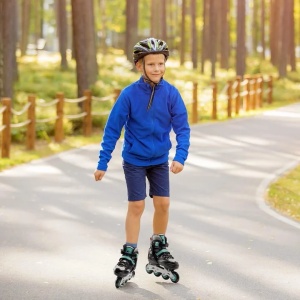 Navaris patine cu role reglabile, 4 roti poliuretan ABEC-7 70mm, marime 35-38, catarama push-lock + velcro, frana interschimbabila, unelte incluse, albastru - Verificat A · Re-Bloom - Img 2