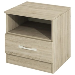 Noptiera Irim Faust, 40x35,5x41 cm, 1 sertar, culoare Sonoma, Resigilat, Grad A