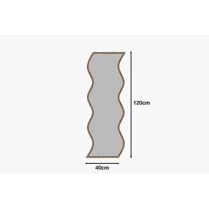 Oglinda de perete Re-Bloom Hanah Home, MDF 100%, 40x120x2.2 cm, alb/nuc - Verificat A · Re-Bloom - Img 4