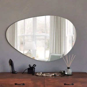 Oglinda decorativa de perete Re-Bloom Hanah Home, MDF 100%, 76x50x2.2 cm, montare perete, alb - Verificat A · Re-Bloom - Img 4