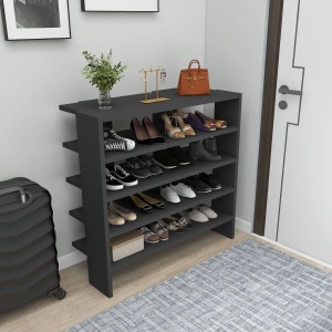 Pantofar hol 72x75.6x31.4 cm, PAL melamina 100%, grosime 18mm, spatiu amplu depozitare, antracit - Verificat A · Re-Bloom - Img 3