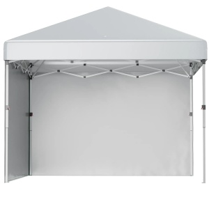 Pavilion de gradina Re-Bloom, otel/Oxford, 297x297x288 cm, pereti 297x197 cm, gri deschis - Verificat A · Re-Bloom - Img 2