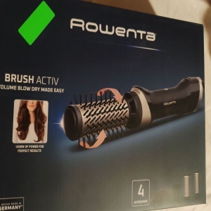 Perie rotativa cu aer cald Rowenta Brush Activ UB9530F0, 1000W, 2 trepte de viteza/temperatura, 2 perii rotative 40/50mm, concentrator aer, husa inclusa, functie jet de aer rece, generator de ioni, invelis ceramic, Resigilat, Grad A - Img 2