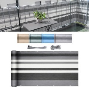 Prelata pentru balcon Sekey, polietilena/metal, gri 90 x 300 cm